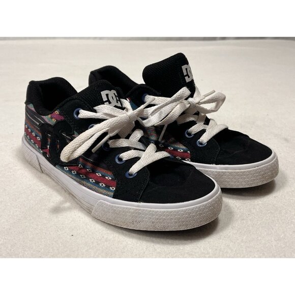 DC Shoes - DC Shoes Women’s Chelsea Skate Sneakers Black Aztec Pattern Size 6.5